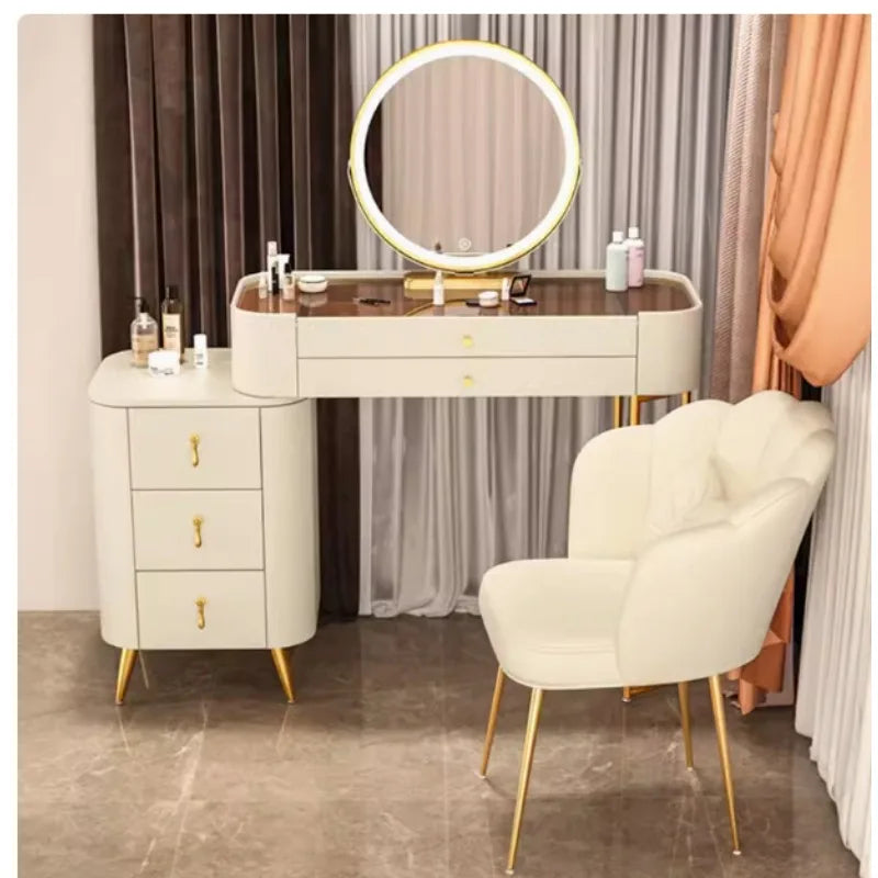 Bedroom Desk Dressing Table Chair Mirror Drawers