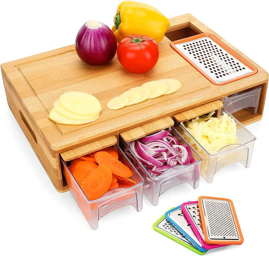 Multi Functional Drawer Style Cutting Board Kitchen Set