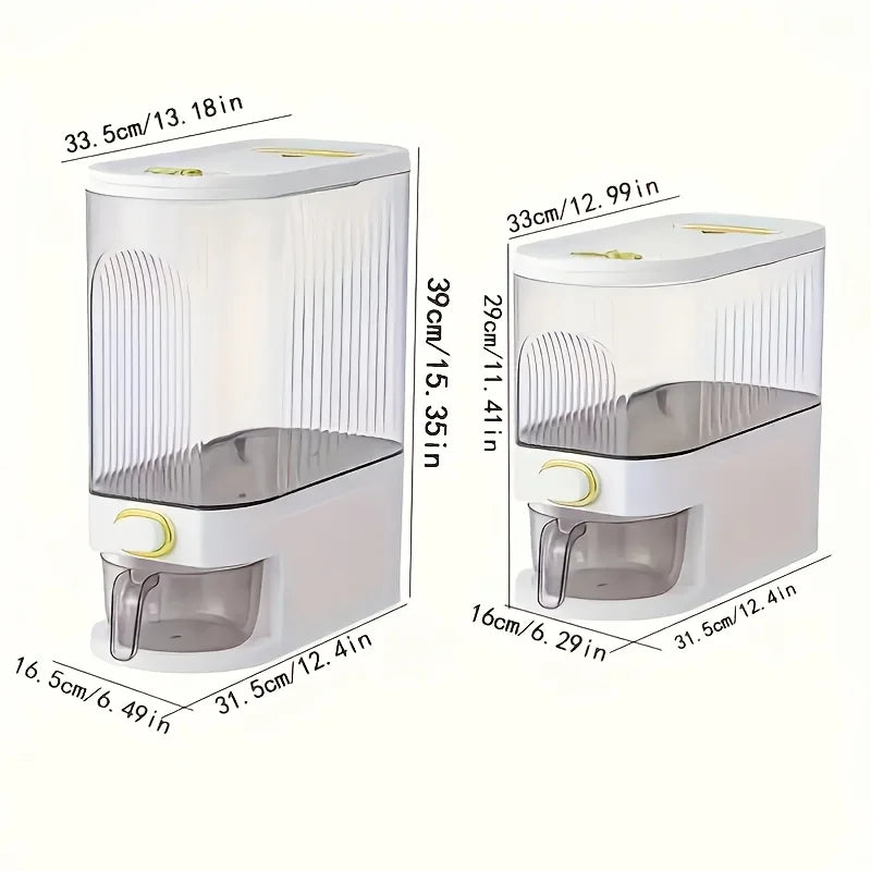 5kg/10kg Rice Dispenser Large Storage Container with Measuring Cup