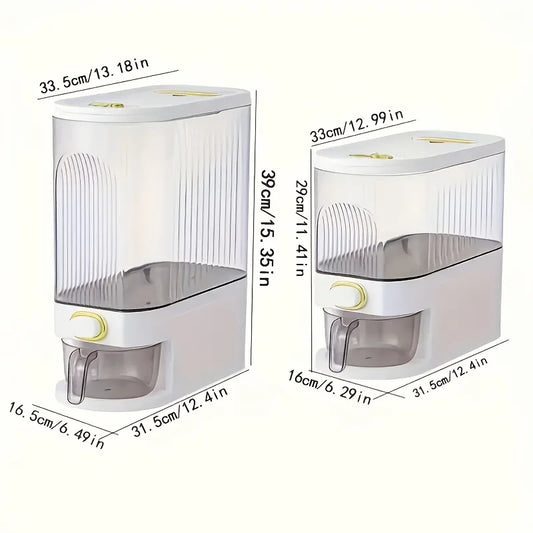 5kg/10kg Rice Dispenser Large Storage Container with Measuring Cup