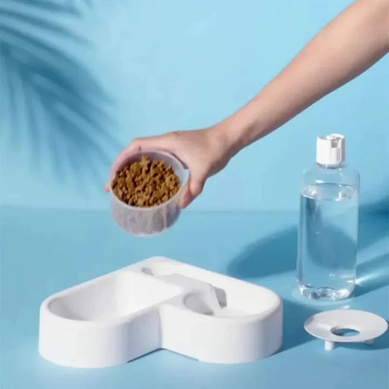 Automatic Drinking Love Pet Bowl Moisture-proof Cat Bowl, Dog Basin, Dual-use Multi-functional Drinking And Feeding.