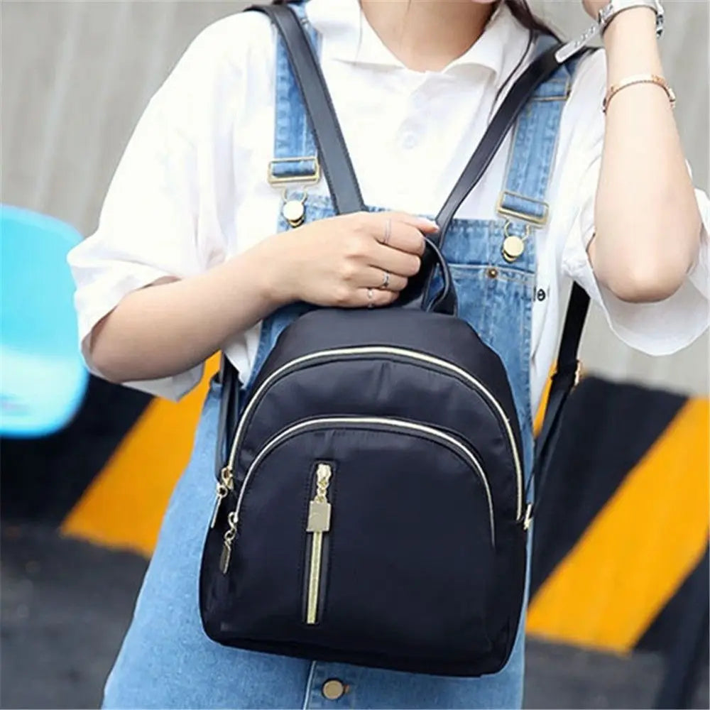 Women Multi-Function Mini Backpack Fashion Girl Oxford Daypack.