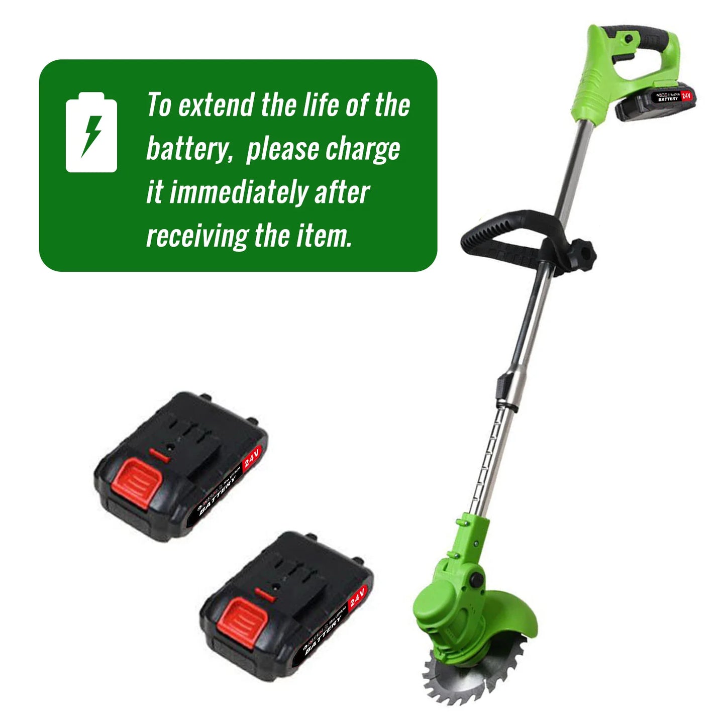 Weed Trimmer Electric Brushless  Fast Charger With 2 batteries