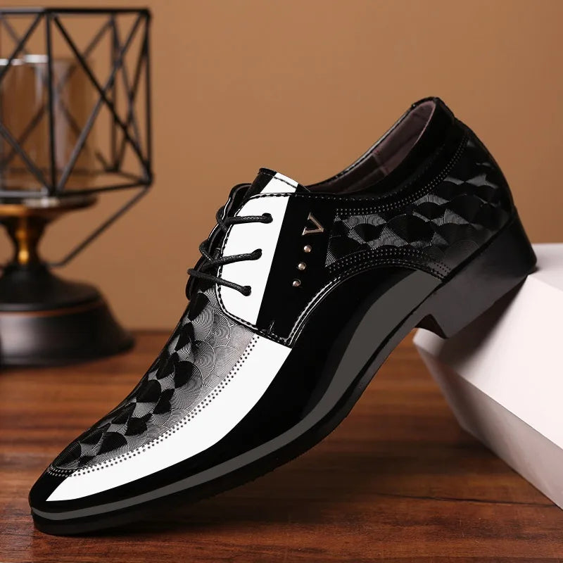 Men High-end Leather Shoes Business, Casual Leather Shoes Plus Size 39-47.