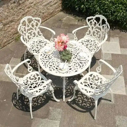 Outdoor Cast Aluminum Tables and Chairs Set, Courtyard, Garden ,Terrace Combination
