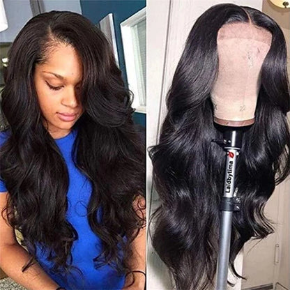 Synthetic Wig Long Lace Black Wavy Wig for Women