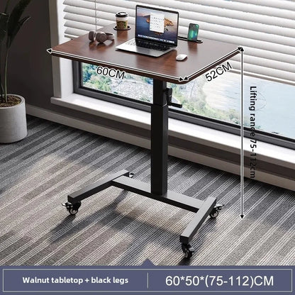 Height Adjustable Computer Desk, Mobile Small  for Live Streaming, Home Study, Office.