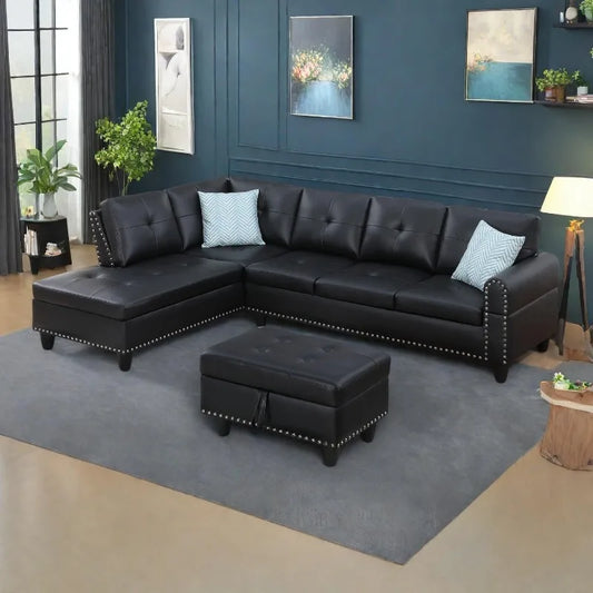 Sectional Couches for Living Room, L Shaped Couch 3-Piece Sectional Sofa Set for Living Room, and Small Apartment.