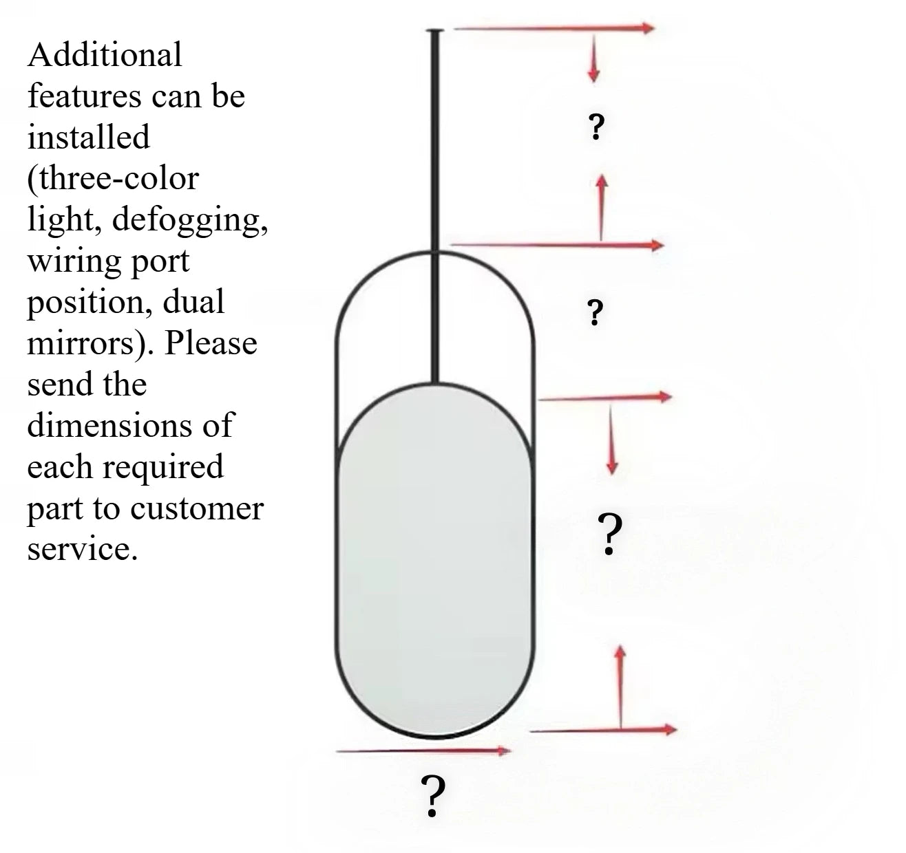 Room Decoration Wall Mirrors Bathroom ,Home Decorations, Custom Room Design