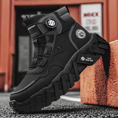 Men Combat Tactical Boots with Straps for Training Waterproof  Multifunctional  Outdoor Hiking Shoes