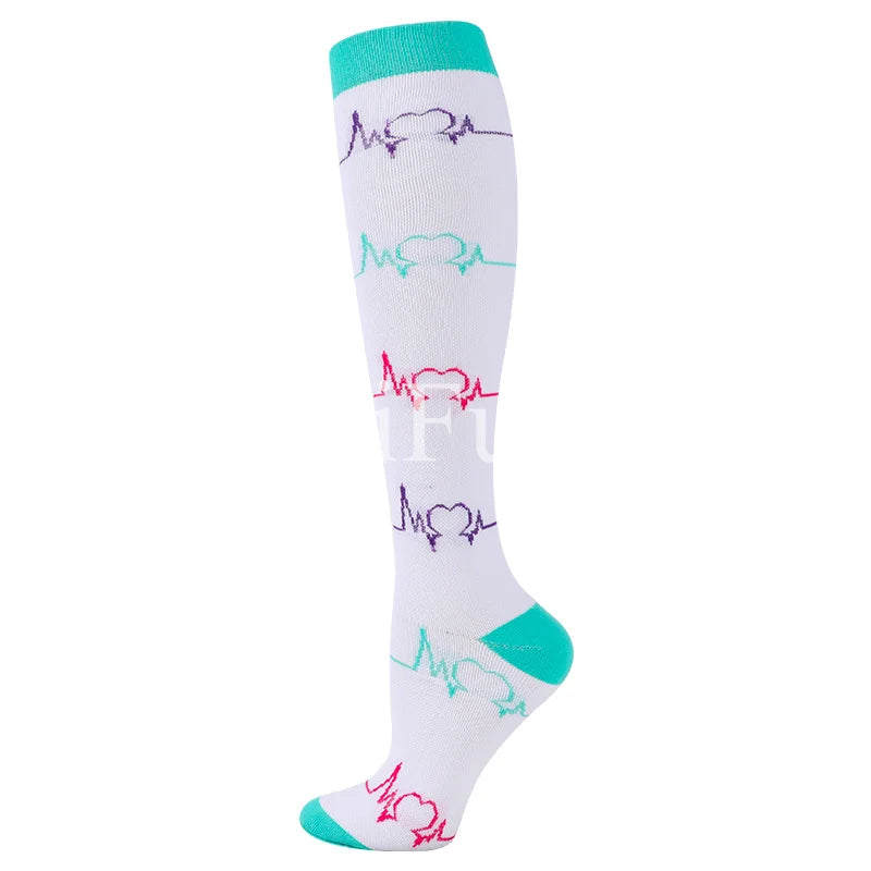 Men & Women New Compression Socks, Sports Socks ,Medical, Nursing, Edema, Diabetes, Varicose Veins ,Flight Travel Cycling Socks.