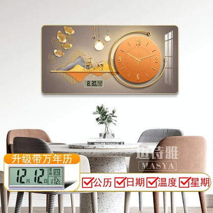 Digital Luxury Large Wall Clock, silent Timepiece,  Living Room Decorations!!