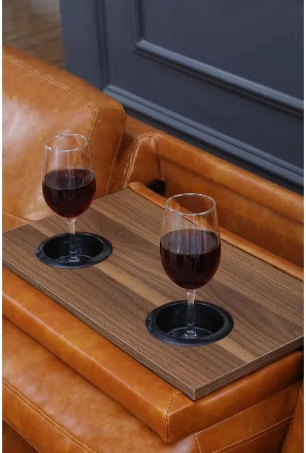 98" L-Shaped Sectional Sofa with Chaise, Cup Holders & Coffee Table.