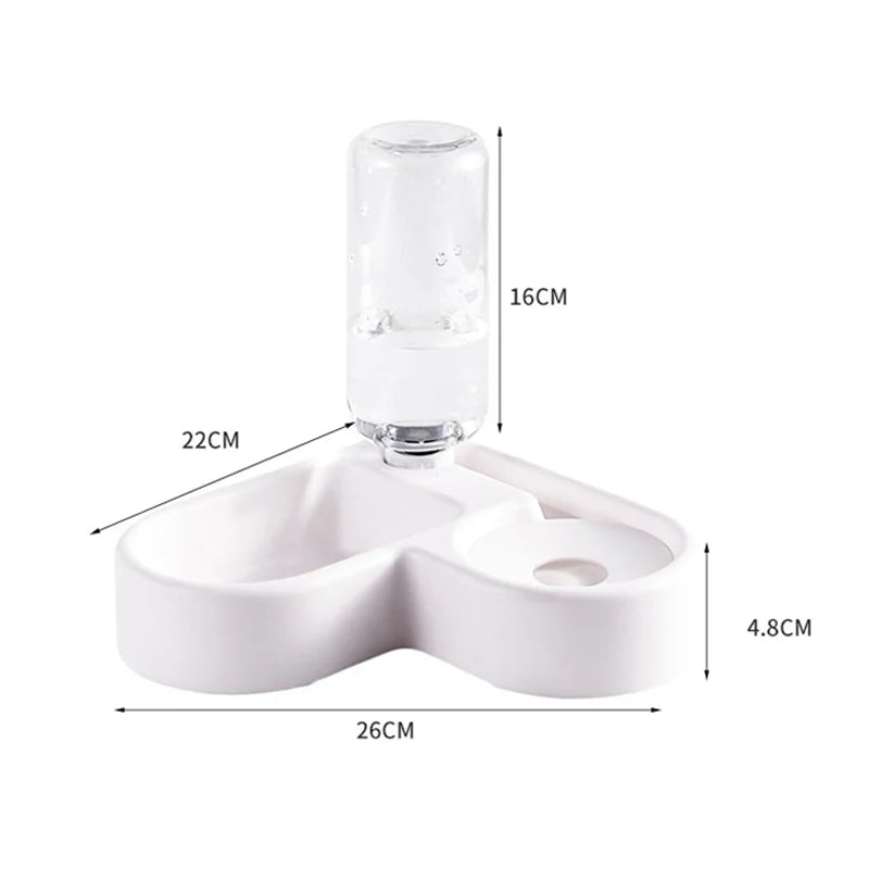 Automatic Drinking Love Pet Bowl Moisture-proof Cat Bowl, Dog Basin, Dual-use Multi-functional Drinking And Feeding.