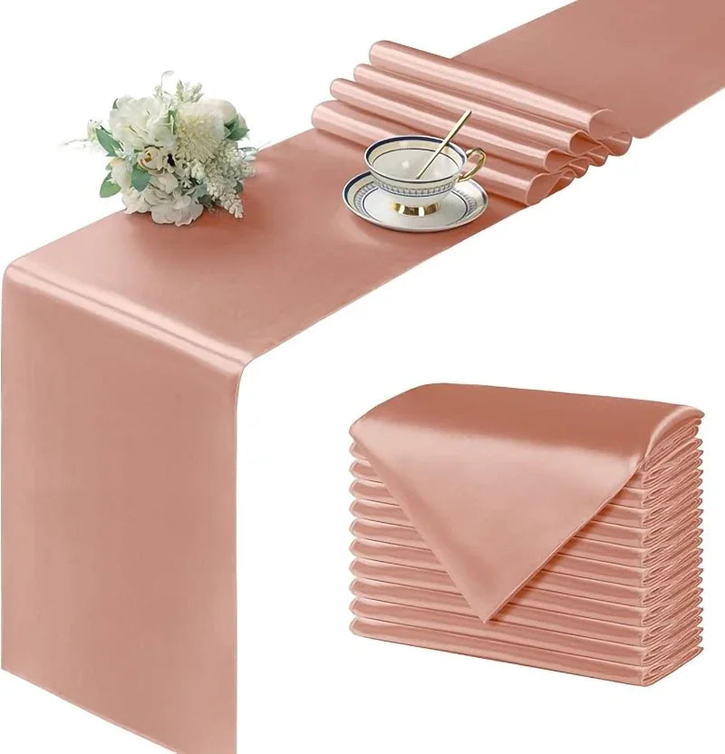 2-10PCS Satin Table Runner 30x275cm For Wedding, Party Events, Decoration, Birthday Parties ,Banquets, Decor, Graduations ,Engagements.