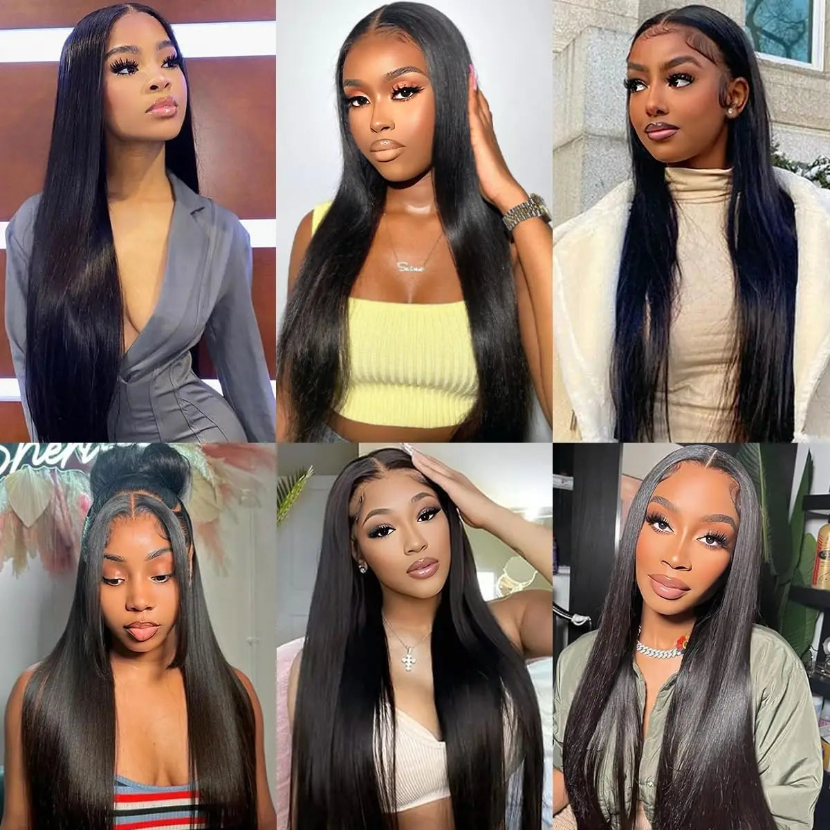 12A Straight Human Hair Bundles 100% Human Hair, 30 32 40 Inch Raw Hair Extensions, Black Remy Weave 3 4 Bundles.