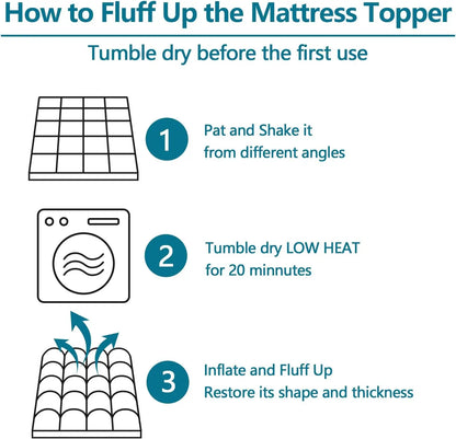 King Mattress Topper, Back Pain Relief,