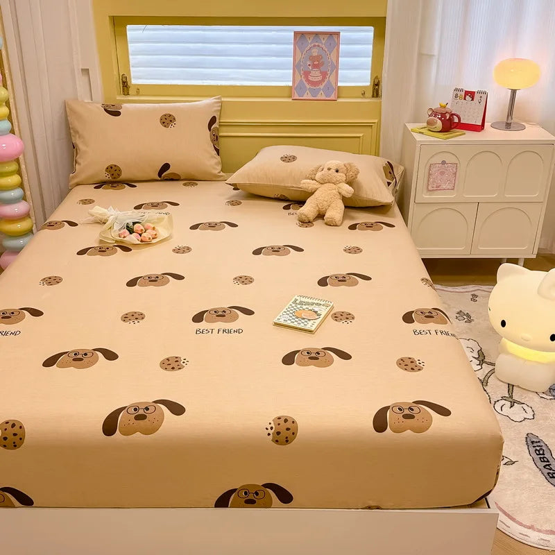 2025 New 100% Cotton Bed Sheet Flower Series Double , King Sheets For Girls, Boys, Single, Queen King Size