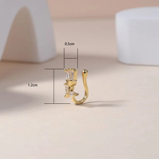 Nine Pieces Of Piercing-Free nose Rings, U-Shaped Nose Clips