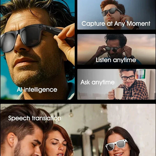 Xiaomi 8K HDSmart Glasses AI GPT, Camera, Bluetooth Call, 260Mah Battery, Voice Assistant ,Translate, office, Identify Objects.