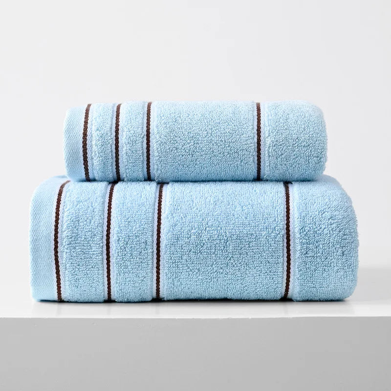 2PCS Luxurious Cotton Towel Set, Ultra Soft Highly Absorbent , for Home Bathroom 100% Cotton.