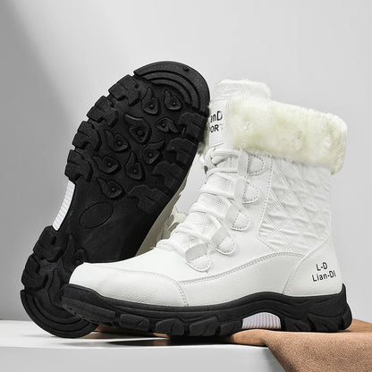 Men's Outdoor, Velvet Snow Boots Waterproof  Cold Proof Long Boots