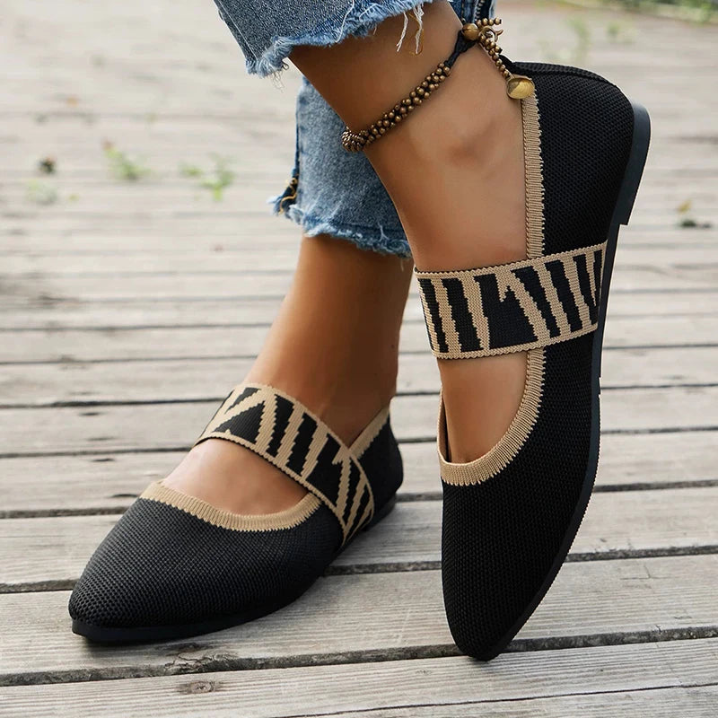 Women's Ballet Flats Casual Shoes Low Heel Elegant Woman Sneakers.