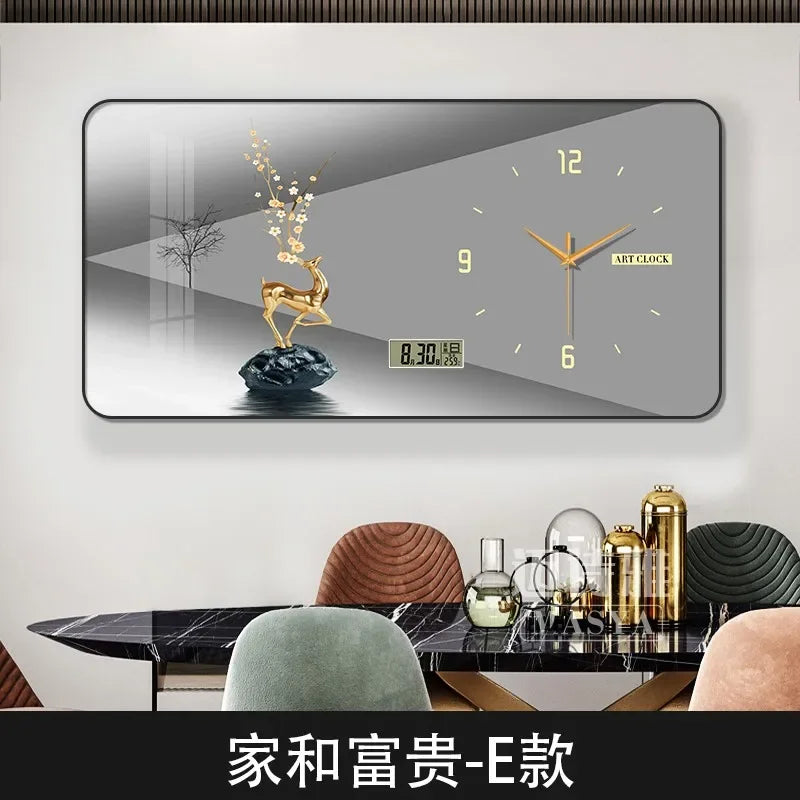 Digital Luxury Large Wall Clock, silent Timepiece,  Living Room Decorations!!