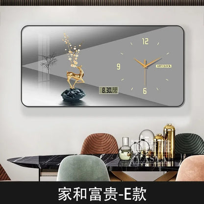 Digital Luxury Large Wall Clock, silent Timepiece,  Living Room Decorations!!