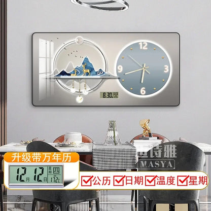 Digital Luxury Large Wall Clock, silent Timepiece,  Living Room Decorations!!