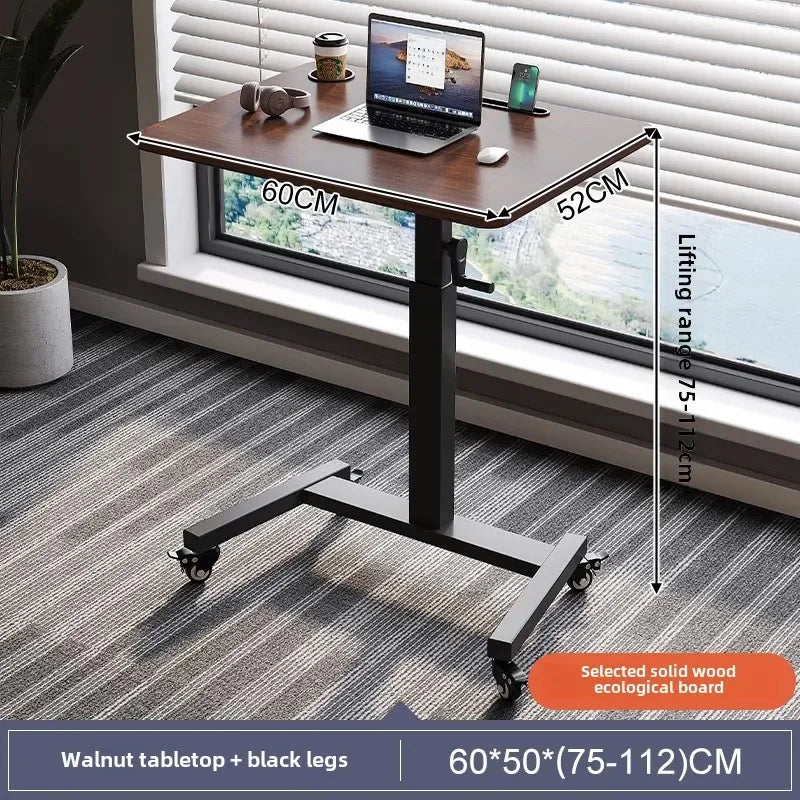 Height Adjustable Computer Desk, Mobile Small  for Live Streaming, Home Study, Office.