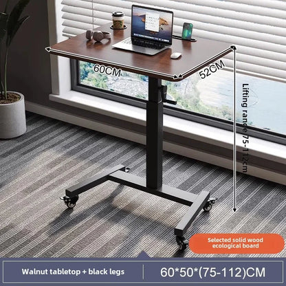 Height Adjustable Computer Desk, Mobile Small  for Live Streaming, Home Study, Office.