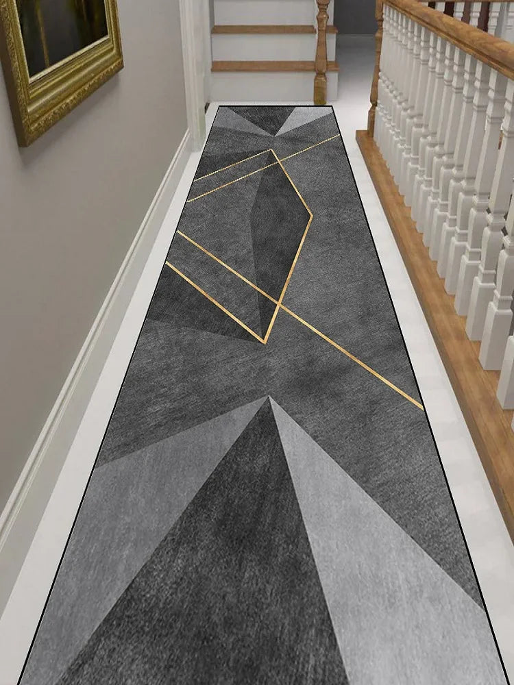 VIKAMA Nordic Simple Geometric Long Strip Carpet, Corridor Entrance Carpet, Staircase Corridor Carpet, Home Decoration.