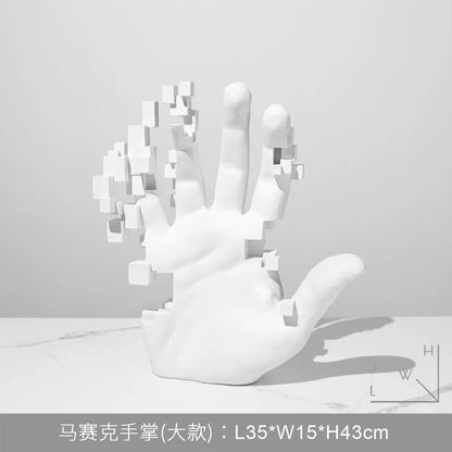 Home Living Room Decorations Abstract Art Palm Sculpture