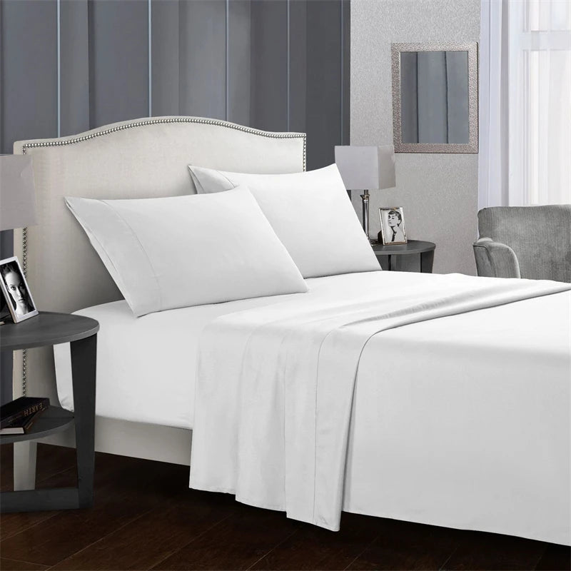 High-quality Simple King Size Bed Sheet Set  Fitted Sheets  Queen Durable Bed Covers.