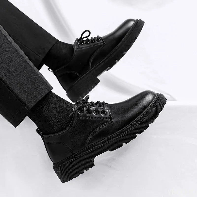 Spring Autumn Men Business, Dress Shoes Black Casual Comfortable Anti slip Wear resistant.
