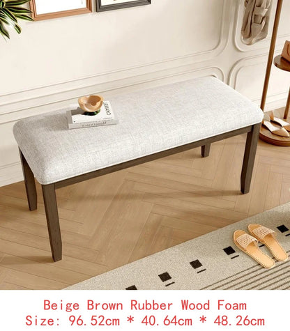 6-Piece Dining Set, Extendable 60-78 inch Wooden Table with Leaf, 4 Upholstered Chairs & Bench