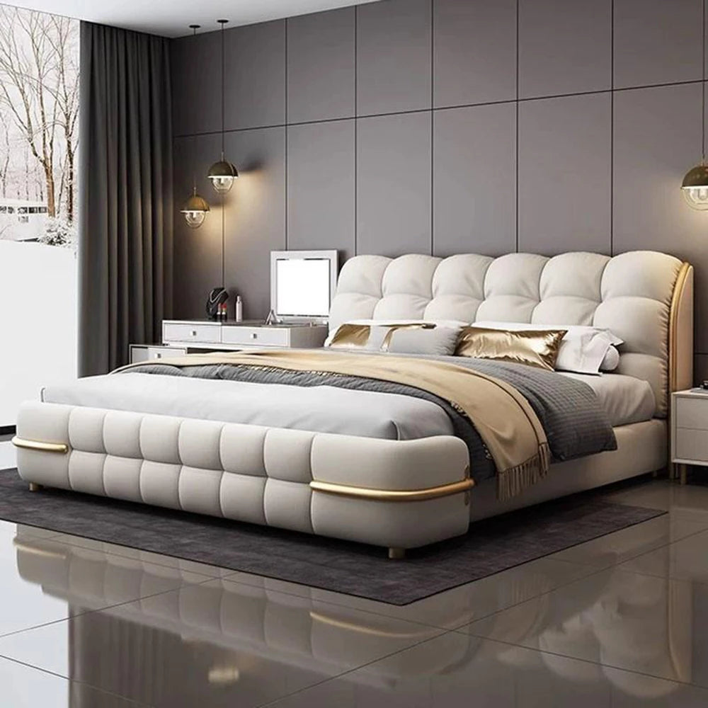 Luxury Unique Bed, Queen Elastic Bedroom Double Bed