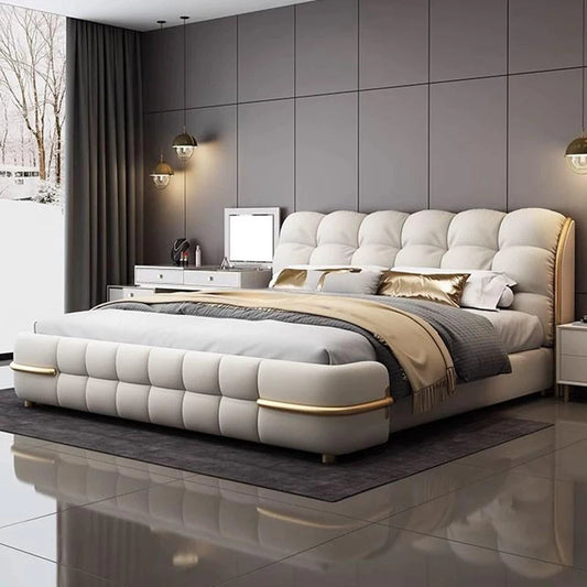 Luxury Unique Bed, Queen Elastic Bedroom Double Bed