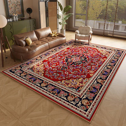 Persian Style Carpets for Living Room, Anti-slip Cloakroom Rug , Bedroom  Carpet Washable Sturdy Soft Floor Mat
