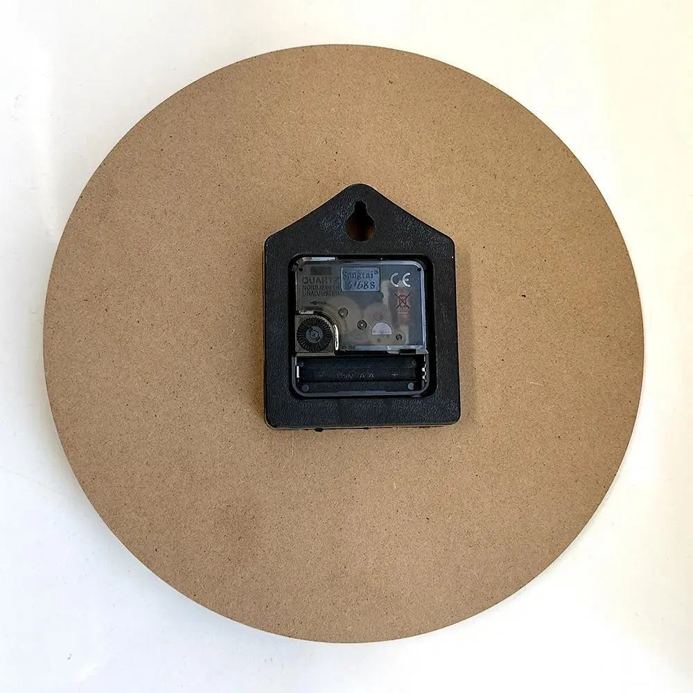 [Silent Wooden Wall Clock] Modern Silent Wooden Wall Clock - Round Design Battery-Powered for Living Room & Bedroom Decor