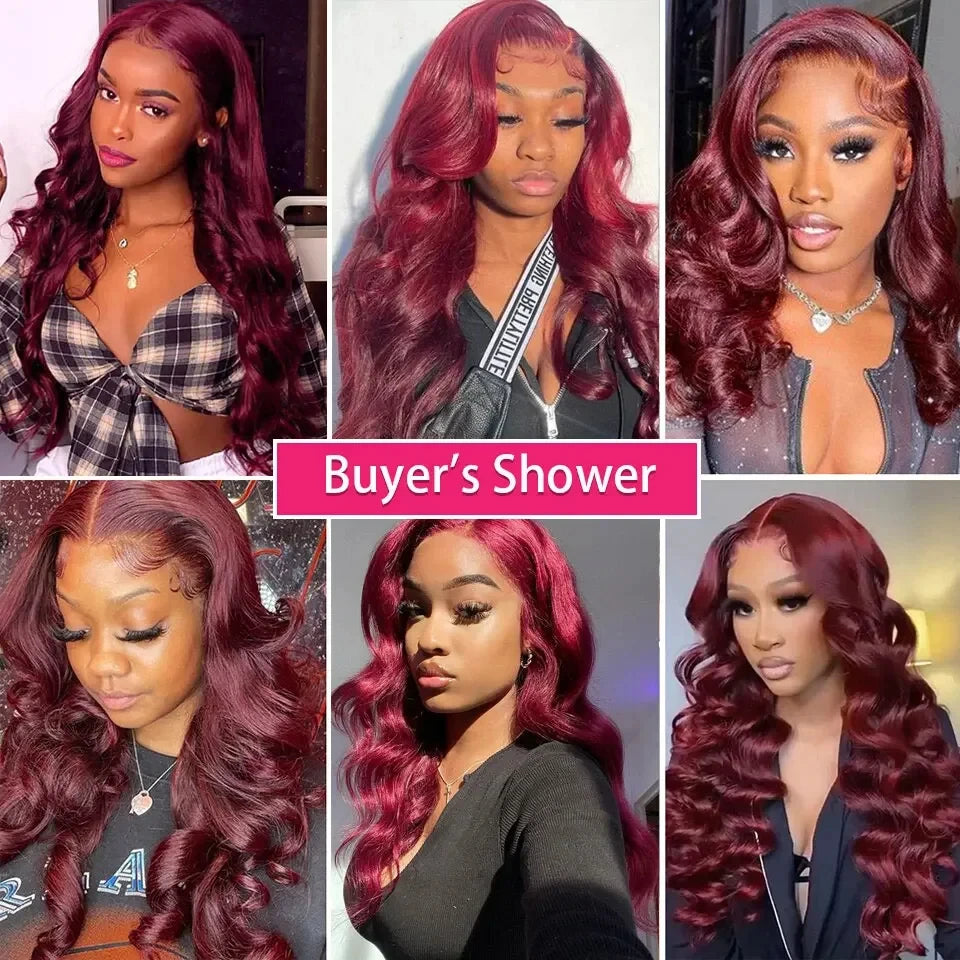 14A 99J Burgundy Body Wave Human Hair Bundles ,36 38 Inch Wine Red Brazilian 100% Unprocessed Raw Hair Bundles Extension Deals.