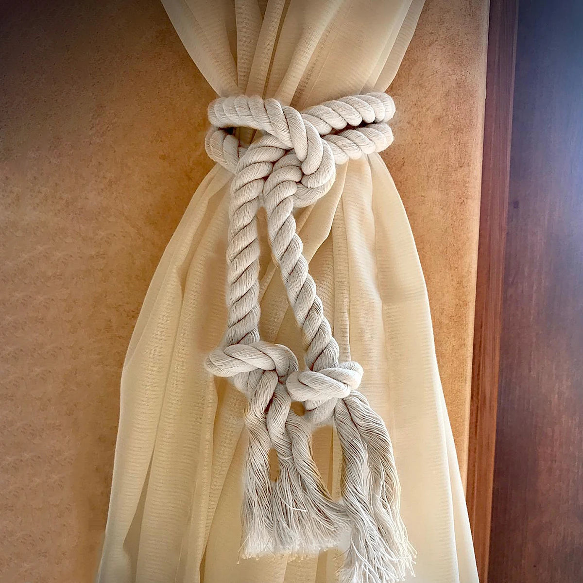 2 PCS 1Set Modern Pure Curtain Tie Back Decorative Curtain Hold Back Rope.