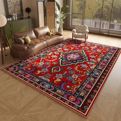 Persian Style Carpets for Living Room, Anti-slip Cloakroom Rug , Bedroom  Carpet Washable Sturdy Soft Floor Mat