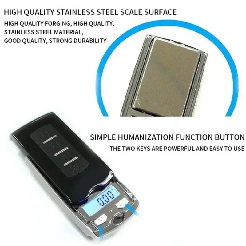 1PC Portable Mini Digital Pocket Scales,100g 0.01g for Gold Sterling Jewelry Car Key Electronic Scales.