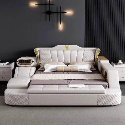 Wood Luxury Bedroom  Modern  Queen King Size Bed