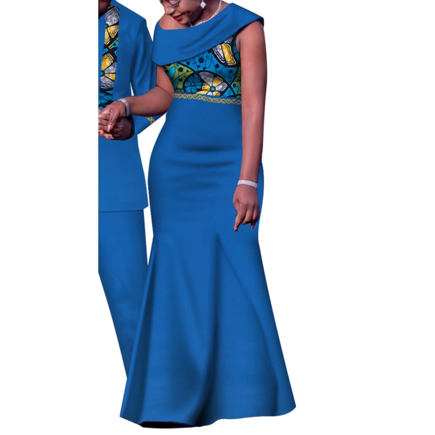 African Couple Outfits Match Sets Dashiki, African Men suit ,and Dresses for Women Couple Clothing WYQ905.