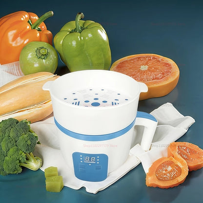 Electric Hot Pot for 1-2 People Multifunction Nonstick Rice Cooker,