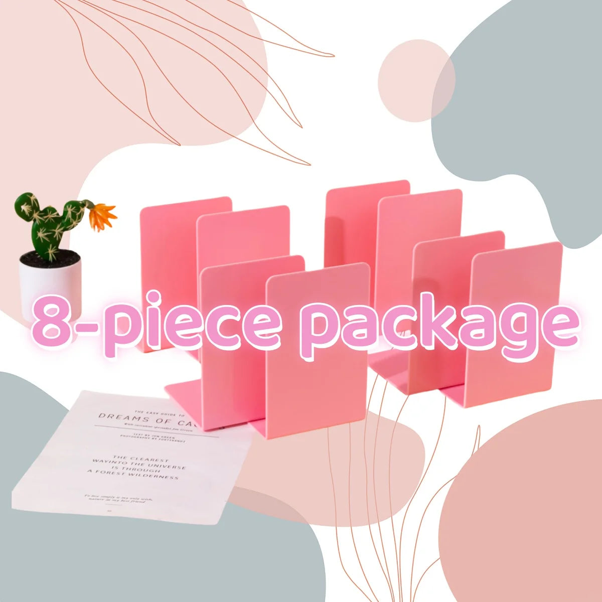 Bookshelf Divider with Desktop Book Holder