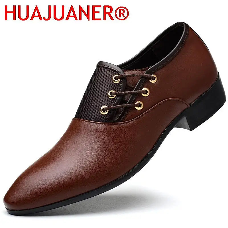 2025 Classic Men Dress Shoes, Round Toe Cow Leather Business, Casual Shoes Oxford Formal Big Size 38-48.
